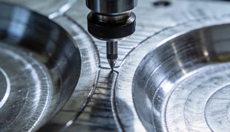 complex aluminum aerospace part 5 axis machining detail intricate geometry