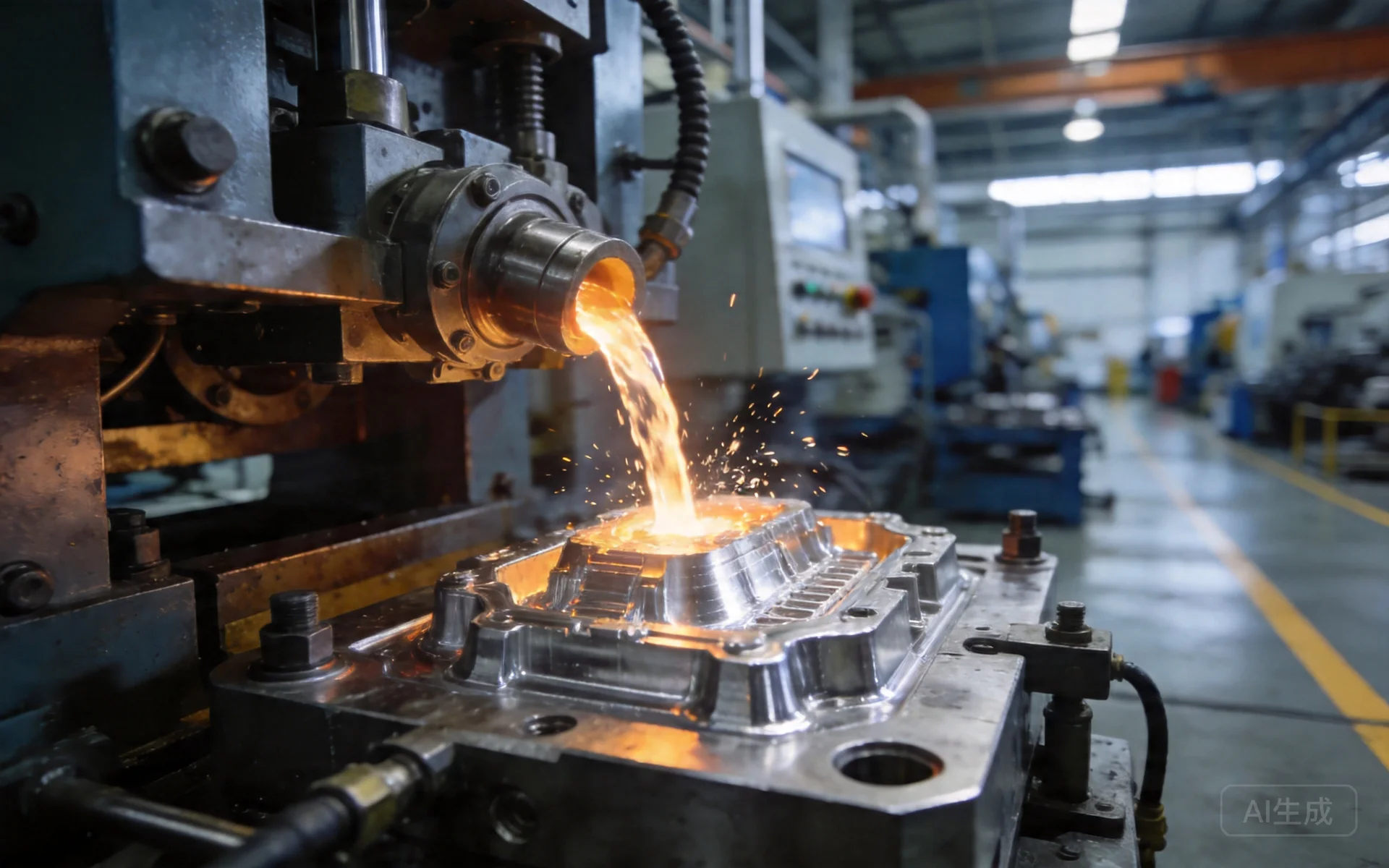 aluminum die casting process, high pressure injection mold, industrial manufacturing