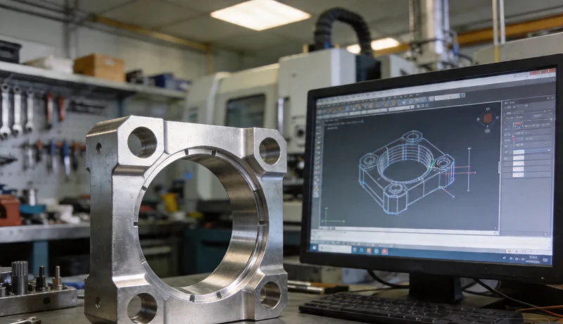 cnc machined aluminum prototype part with high precision detail