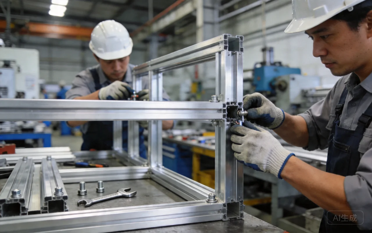 aluminum extrusion frame system assembly industrial structure profile connection