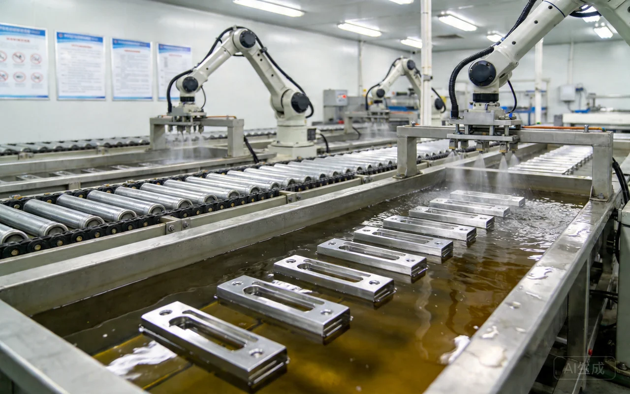 aluminum finishing process cleaning anodizing coating polishing industrial workflow sequence