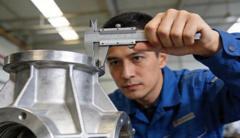 industrial aluminum part inspection measurement engineer factory heavy duty environment