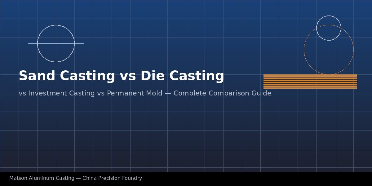 Comparison of sand casting, die casting, investment casting, and permanent mold casting