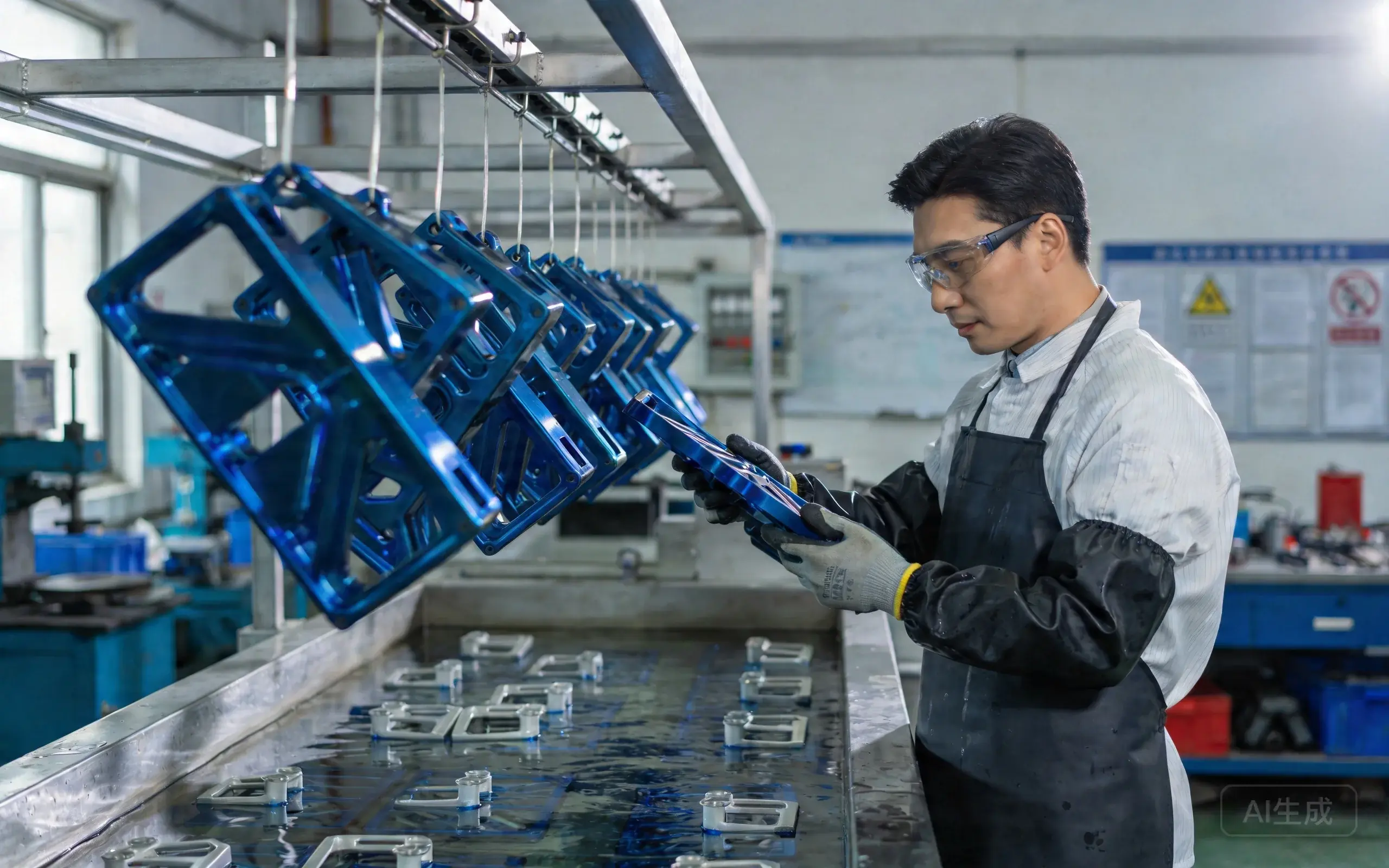 aluminum parts surface finishing and anodizing process